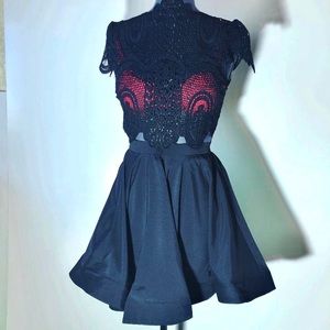 Lace Top Swirl Dress